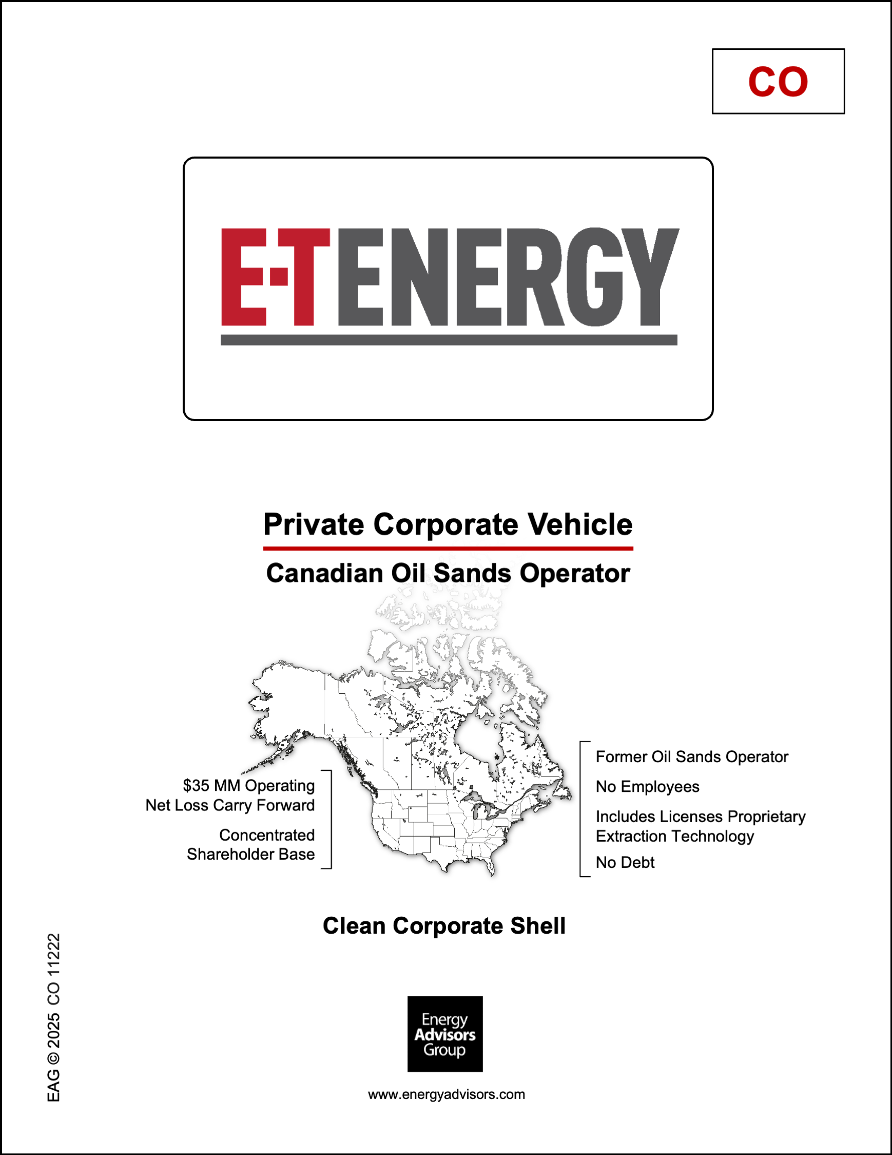 PRIVATE COMPANY FOR SALE - Energy Advisors Group PRIVATE COMPANY FOR SALE